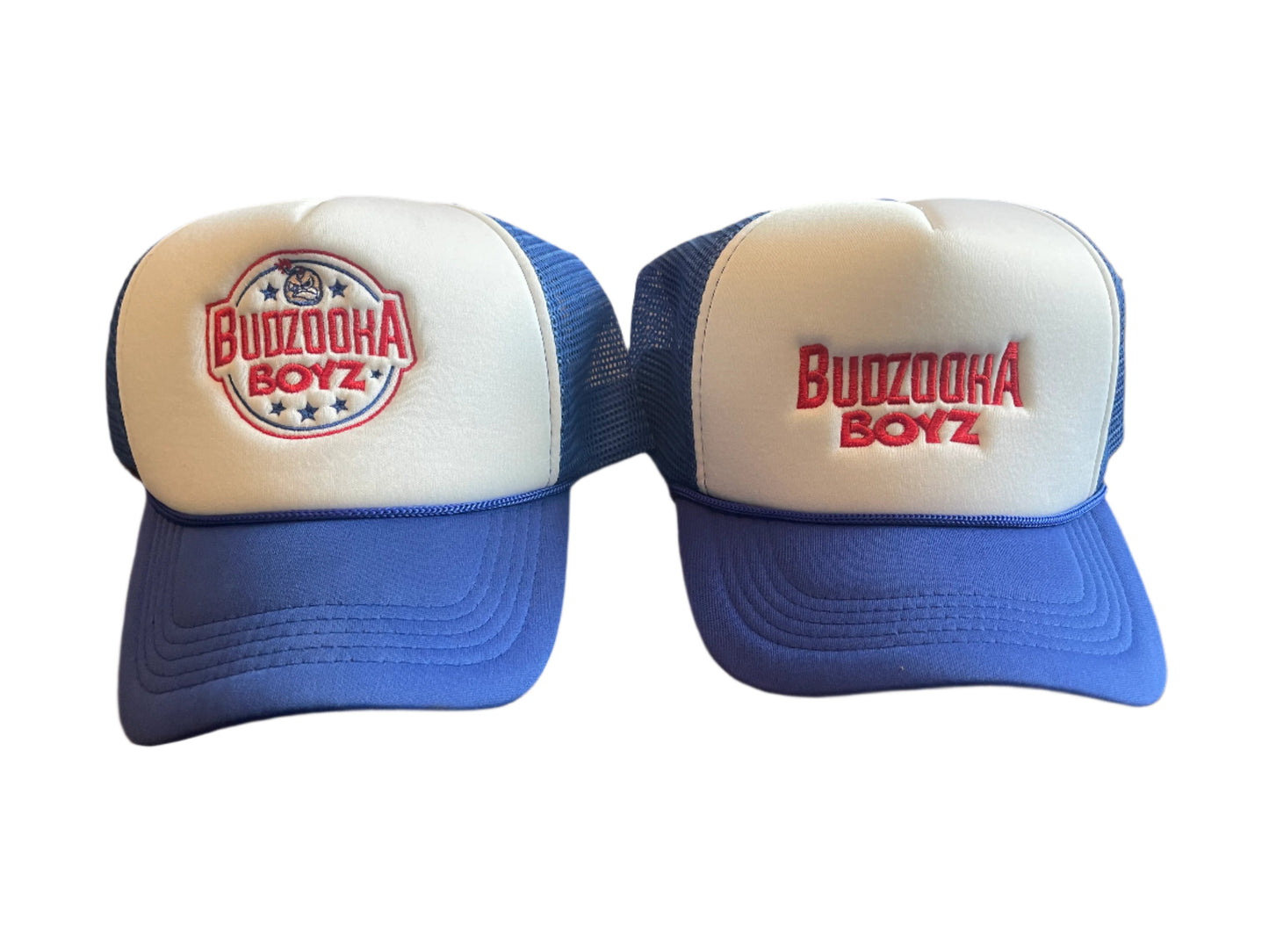 Budzooka Blue/white/Red Trucker Hat
