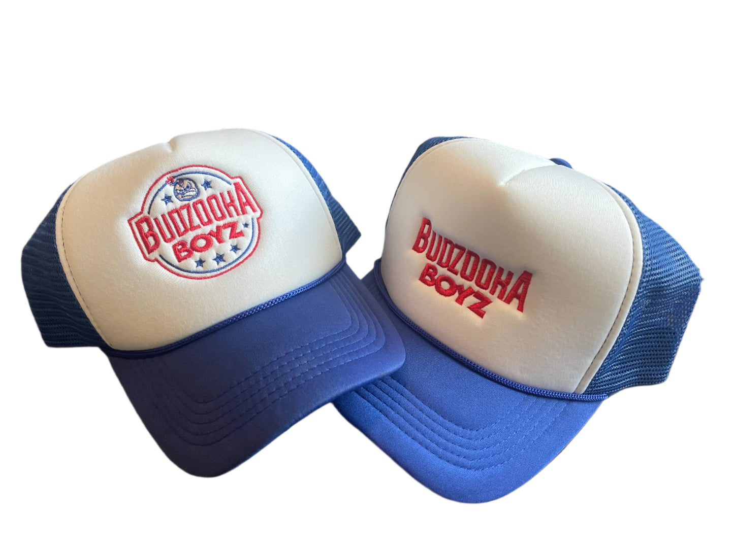 Budzooka Blue/white/Red Trucker Hat