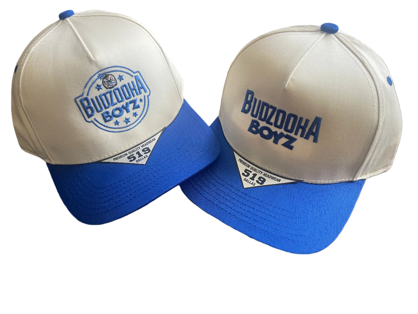 Budzooka Cream/Blue Trucker Hat